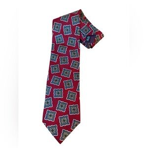 Christian Dior Vintage Silk Geometric Tie